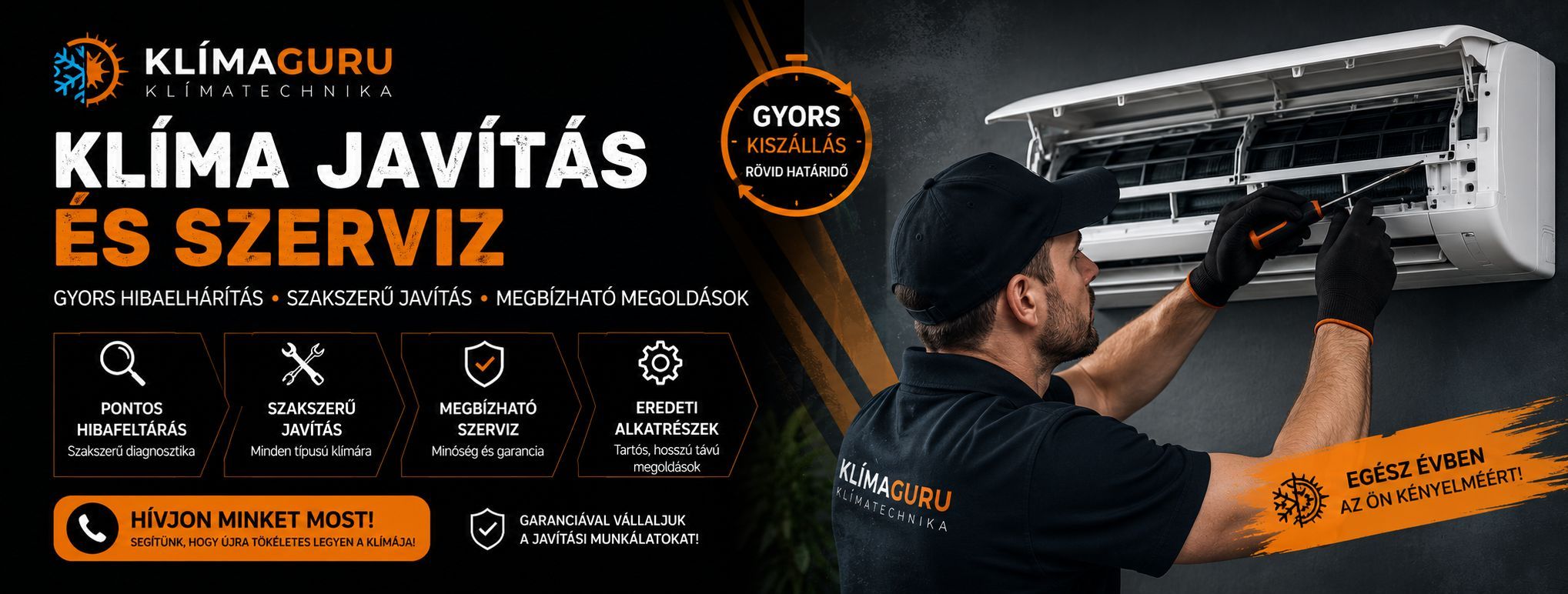 Klíma javítás és szerviz - gyors hibaelhárítás, szakszerű javítás, megbízható megoldások